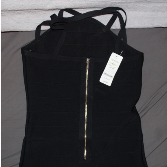 Black Bandage Bebe Dress - Picture 4 of 4